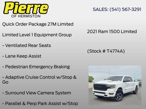 Ivory White 2021 RAM 1500 Limited