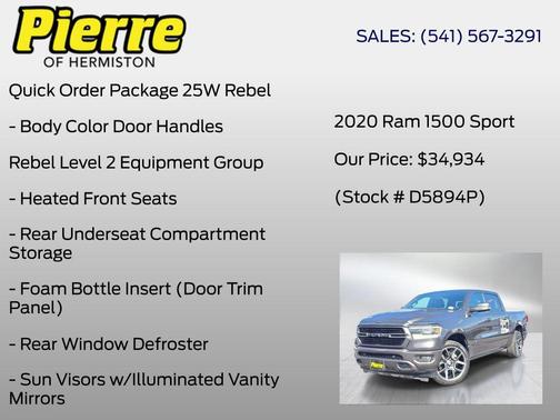 Granite Crystal Metallic Clearcoat 2020 RAM 1500 Rebel