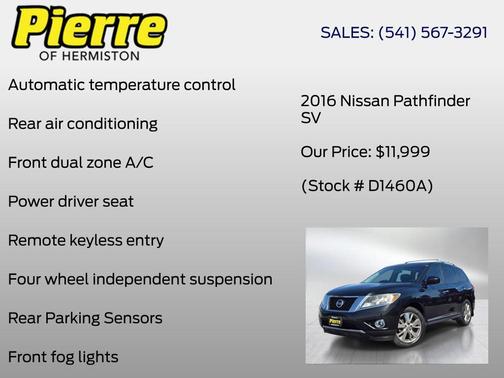 Magnetic Black Metallic 2016 Nissan Pathfinder SV