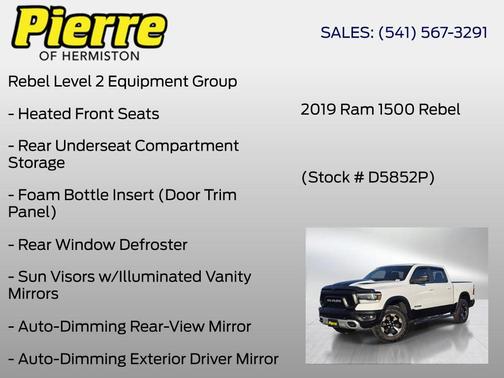 Bright White Clearcoat 2019 RAM 1500 Rebel