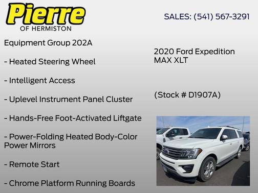 STAR WHITE MET TRI-COAT 2020 Ford Expedition Max XLT