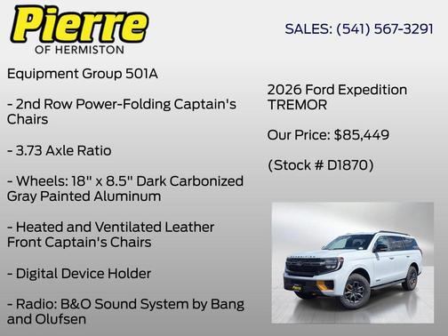 Gray 2026 Ford Expedition Tremor