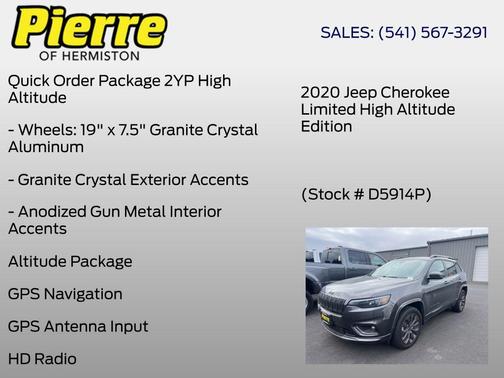 Granite Crystal Metallic Clearcoat 2020 Jeep Cherokee Limited