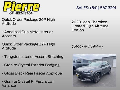 Granite Crystal Metallic Clearcoat 2020 Jeep Cherokee Limited