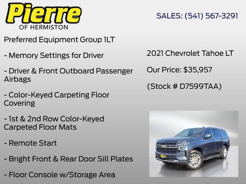 Shadow Gray Metallic 2021 Chevrolet Tahoe LT