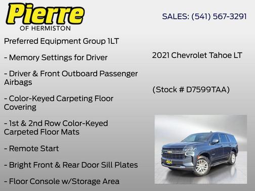 Shadow Gray Metallic 2021 Chevrolet Tahoe LT