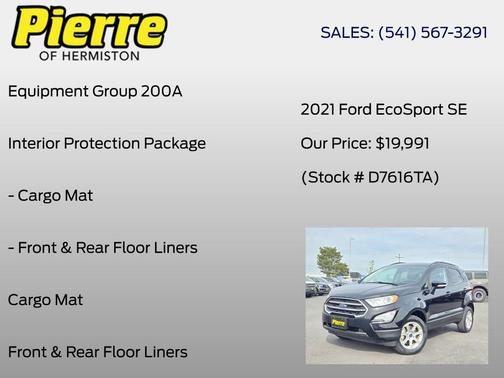 SHADOW BLACK 2021 Ford EcoSport SE
