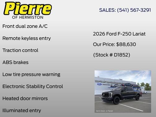 Black 2026 Ford F-250 Lariat