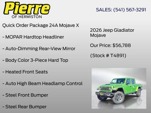 Mojito 2026 Jeep Gladiator Mojave X 4x4