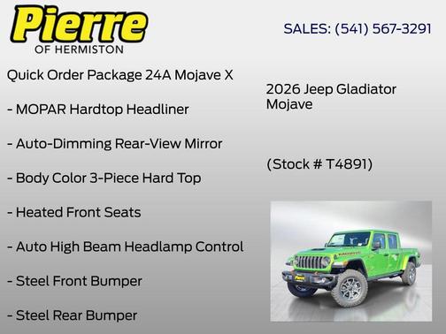 Mojito 2026 Jeep Gladiator Mojave X 4x4
