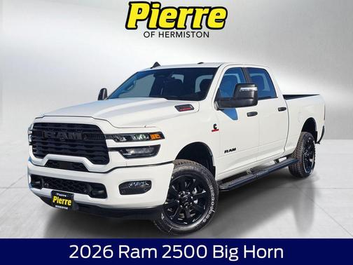 Bright White Clearcoat 2026 RAM 2500 Big Horn Crew Cab 4x4 6'4' Box