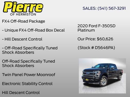 Agate Black Metallic 2020 Ford F-350 Platinum