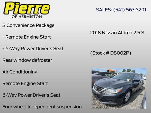 Blue 2018 Nissan Altima 2.5 S