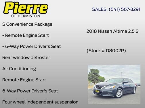 Storm Blue 2018 Nissan Altima 2.5 S