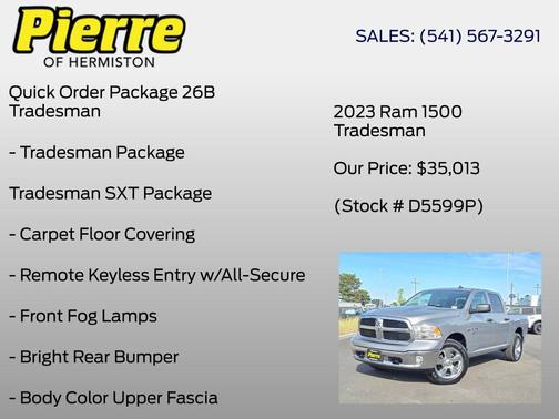 Billet Silver Metallic 2023 RAM 1500 Tradesman