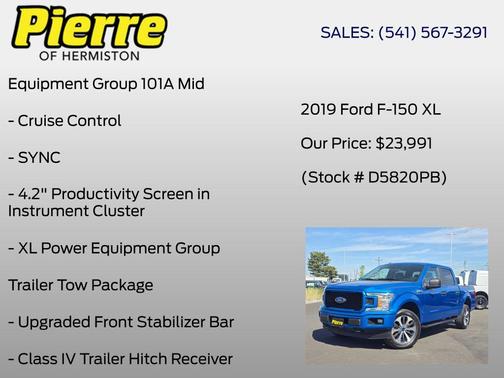 Blue Metallic 2019 Ford F-150 XL
