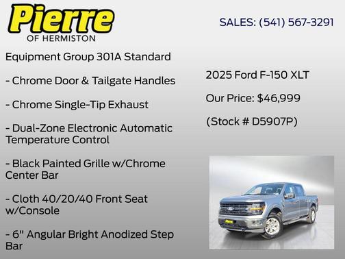 Silver 2025 Ford F-150 XLT