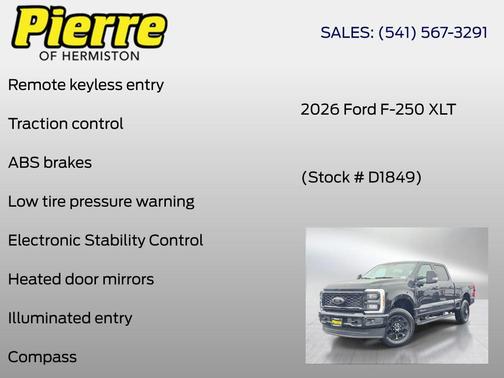 Black Metallic 2026 Ford F-250 XLT