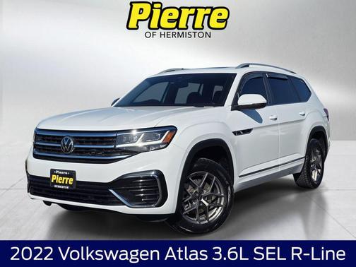 Pure White 2022 Volkswagen Atlas 3.6L SEL
