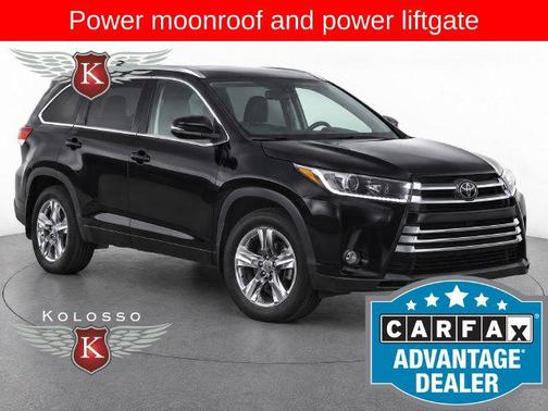 Midnight Black Metallic 2019 Toyota Highlander Limited Platinum