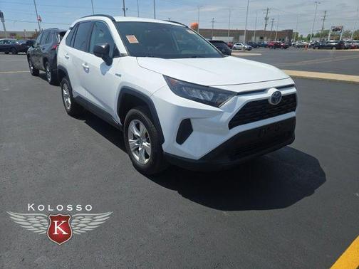 Super White 2021 Toyota RAV4 Hybrid LE