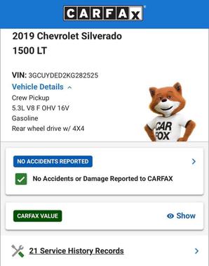 Silver Ice Metallic 2019 Chevrolet Silverado 1500 LT