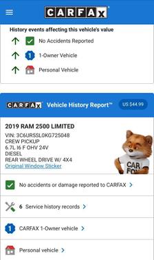 2019 RAM 2500 Limited Crew Cab 4x4 6'4' Box