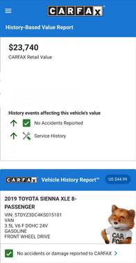 2019 Toyota Sienna XLE