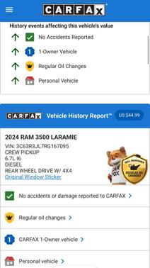 2024 RAM 3500 Laramie Crew Cab 4x4 8' Box
