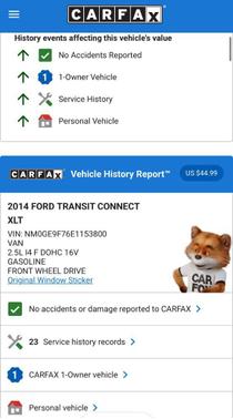 2014 Ford Transit Connect XLT w/Rear Liftgate