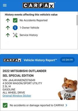2022 Mitsubishi Outlander SEL 2.5 S-AWC
