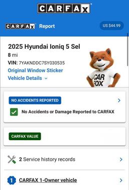 Lucid Blue 2025 Hyundai IONIQ 5 SEL
