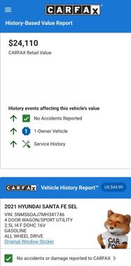 2021 Hyundai SANTA FE SEL 2.4