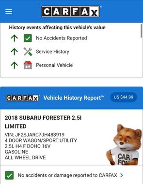 2018 Subaru Forester 2.5i Limited