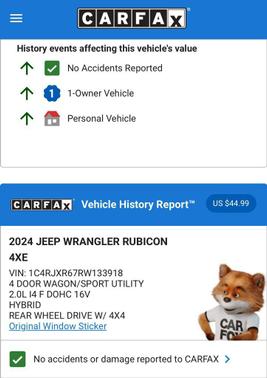 2024 Jeep Wrangler 4xe Rubicon