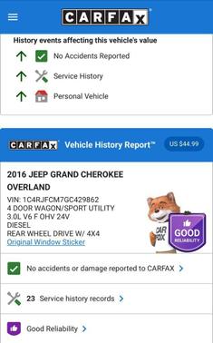 2016 Jeep Grand Cherokee Overland