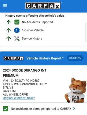 2024 Dodge Durango R/T Premium AWD