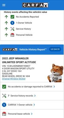 2022 Jeep Wrangler Unlimited Sport Altitude