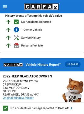 2022 Jeep Gladiator Sport S