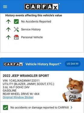 2022 Jeep Wrangler Sport