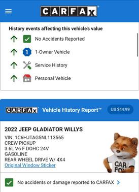 2022 Jeep Gladiator Willys 4x4