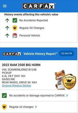 2022 RAM 2500 Big Horn Regular Cab 4x4 8' Box