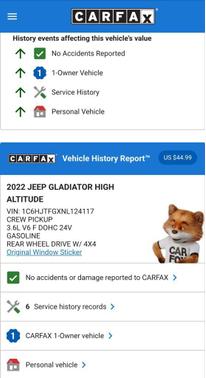 2022 Jeep Gladiator High Altitude 4x4