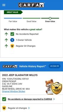 2022 Jeep Gladiator Willys 4x4