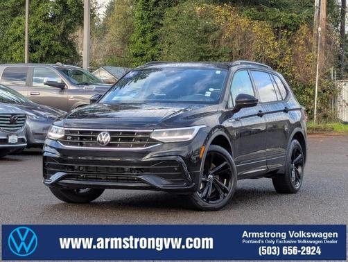 Deep Black Pearl Effect 2023 Volkswagen Tiguan 2.0T SE R-Line Black SUV