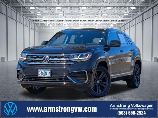 Deep Black Pearl Effect 2022 Volkswagen Atlas Cross Sport 2.0T SEL R-Line SUV