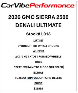 Glacier White 2026 GMC Sierra 2500 Denali Ultimate