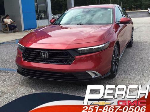 Radiant Red Metallic 2025 Honda Accord Hybrid Touring