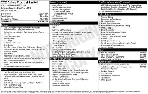 2025 Subaru Crosstrek Limited