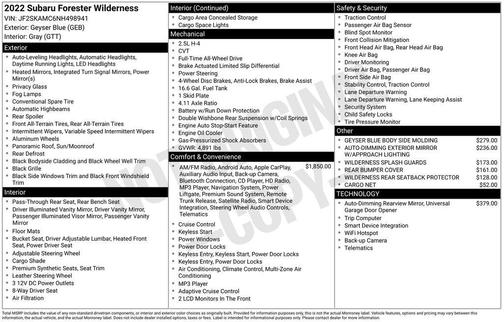2022 Subaru Forester Wilderness